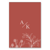 フローラエレガントテラコッタボホ結婚ズ テーブルナンバー (裏面)