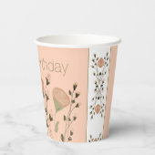 フローラエレガントデザインインピーチ 紙コップ (裏面)