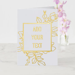 フローラエレガントデザイン折り箔カード 箔シーズンカード