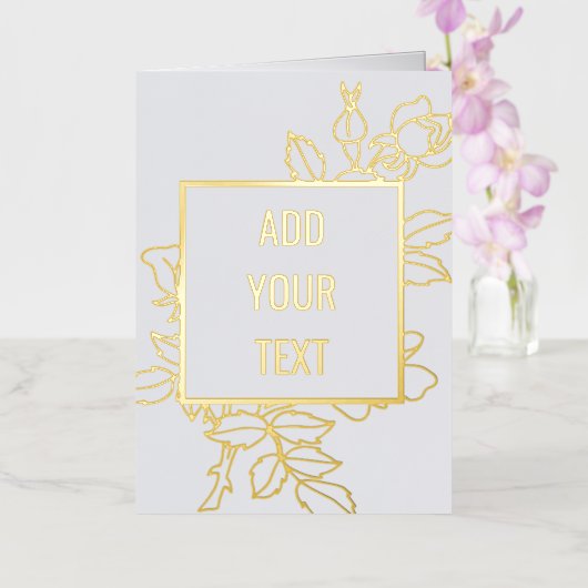 フローラエレガントデザイン折り箔カード 箔シーズンカード (蘭)