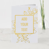 フローラエレガントデザイン折り箔カード 箔シーズンカード (正面)