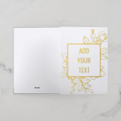 フローラエレガントデザイン折り箔カード 箔シーズンカード (外側レイダウン)