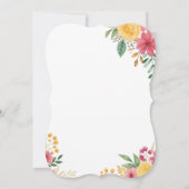 フローラエレガントデュアルネームBridal Shower招待状 (裏面)