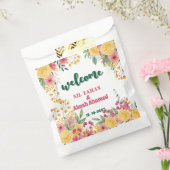 フローラエレガントデュアルネームBridal Shower招待状 フェイバーバッグ (封をした状態)