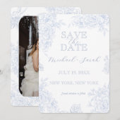 フローラエレガントトイルとフォトフラット セーブザデート (正面/裏面)