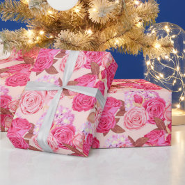 フローラエレガントトレンディーモダン包装紙 ラッピングペーパー