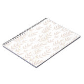 フローラエレガントドリーム：繊細な葉のパターン ノートブック (左側)