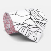 フローラエレガントドールピンクのグラデーショングリッター画像 ネクタイ (ロール)