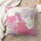 フローラエレガントハイビスカスの水彩画 クッション (ブランケット)