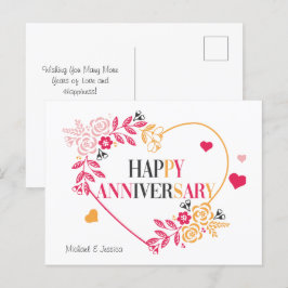 フローラエレガントハッピーアニバーサリーカード ポストカード