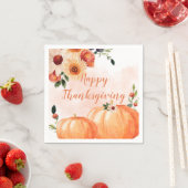 フローラエレガントハッピーサンクスギビング スタンダードカクテルナプキン (インサイチュ)