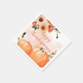 フローラエレガントハッピーサンクスギビング スタンダードカクテルナプキン (角)