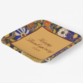 フローラエレガントハッピーサンクスギビング ペーパープレート (傾斜あり)