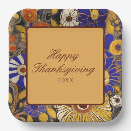 フローラエレガントハッピーサンクスギビング ペーパープレート
