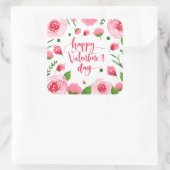 フローラエレガントハッピーバレンタインデーシール スクエアシール (バッグ)