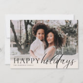 フローラエレガントハッピーホリデーズブラックアイボリー写真 シーズンカード (正面)
