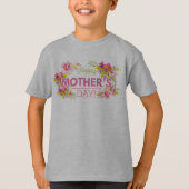 フローラエレガントハッピーマザーズデイタグレスシャツ Tシャツ (正面)