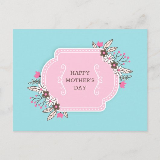 フローラエレガントハッピーマザーズデイ |はがき ポストカード (正面)