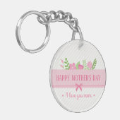 フローラエレガントハッピーマザーズデイ |キーチェーン キーホルダー (正面左)