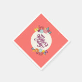 フローラエレガントハッピーマザーズデイ |ナプキン スタンダードカクテルナプキン (角)