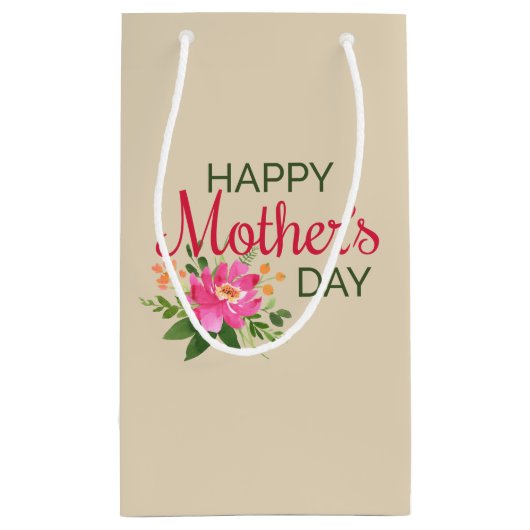 フローラエレガントハッピーマザーズデイ |抱き枕 スモールペーパーバッグ (裏面)