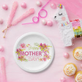 フローラエレガントハッピーマザーズデイ |紙プレート ペーパープレート (パーティー)