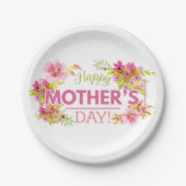 フローラエレガントハッピーマザーズデイ |紙プレート ペーパープレート (正面)