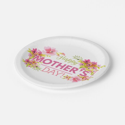 フローラエレガントハッピーマザーズデイ |紙プレート ペーパープレート (アングル)