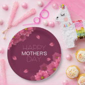 フローラエレガントハッピーマザーズデイ |紙プレート ペーパープレート (パーティー)