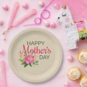 フローラエレガントハッピーマザーズデイ |紙プレート ペーパープレート (パーティー)