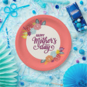 フローラエレガントハッピーマザーズデイ |紙プレート ペーパープレート (パーティー)