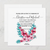 フローラエレガントハト、ピースハト結婚ブ 招待状 (正面/裏面)