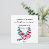 フローラエレガントハト、ピースハト結婚ブ 招待状 (スタンド正面)