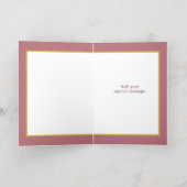 フローラエレガントハートパーソナライズされたフォイルカード 箔シーズンカード (内側レイダウン)