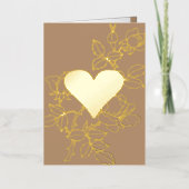 フローラエレガントハートパーソナライズされたフォイルカード 箔シーズンカード (正面)
