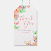 フローラエレガントバタフカスタムァイ写真第1誕生日 ギフトタグ (正面)