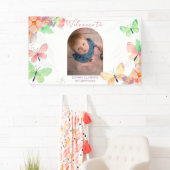 フローラエレガントバタフカスタムァイ写真第1誕生日 横断幕 (インサイチュ)