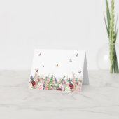 フローラエレガントバタフライブライダルシャワー サンキューカード (裏面)