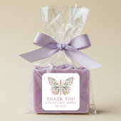 フローラエレガントバタフライベイビーシャワーの好意 スクエアシール