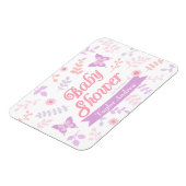 フローラエレガントバタフライベビーシャワーパーティーの好意 マグネット (左側)