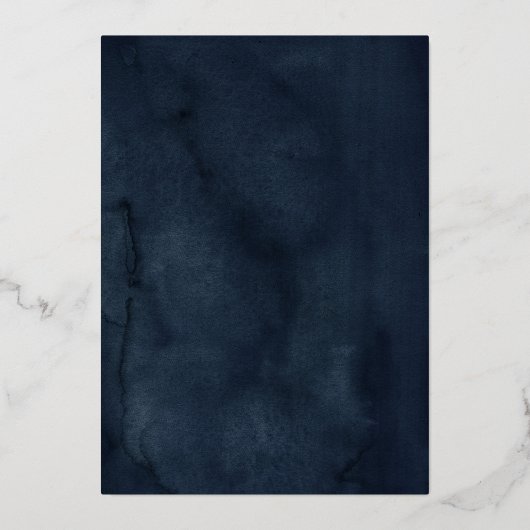 フローラエレガントバタフライ金ゴールドネイビーキンセアニェラ 箔招待状 (裏面)