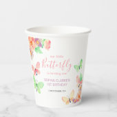 フローラエレガントバタフライ1日の誕生日 紙コップ (正面)