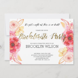 フローラエレガントバチェロレッテ招待状金箔 招待状