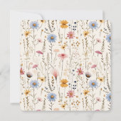 フローラエレガントバニーベージュベビーシャワー 招待状 (裏面)