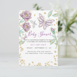 フローラエレガントバビーシャワー  招待状