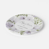 フローラエレガントバプテスマ《キリスト教》洗礼式や命名式スクリプト ペーパープレート (アングル)