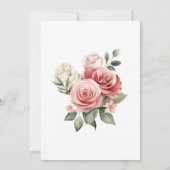 フローラエレガントバラグリーナリーブライダルシャワー 招待状 (裏面)