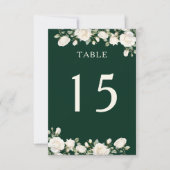 フローラエレガントバラダークグリーンテーブル番号カード (正面)