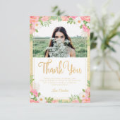 フローラエレガントバラチューリップピンク写真 サンキューカード (スタンド正面)