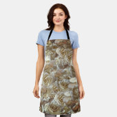 フローラエレガントバラ花弁パターン エプロン (着用した状態)